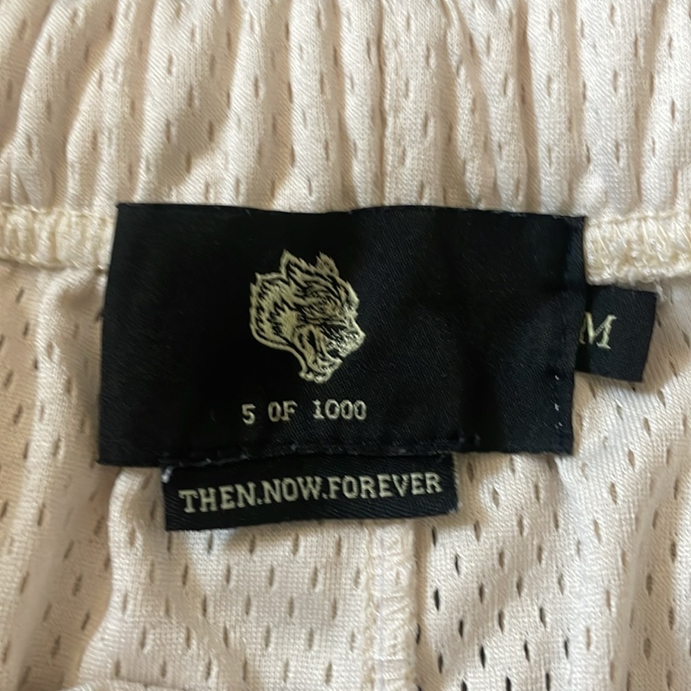 Darc Sport White athletic mesh material shorts
Wolf prints on sides pockets